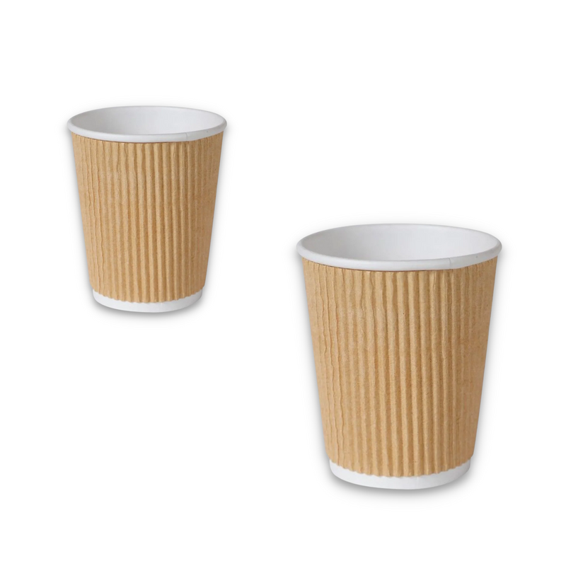 Bicchieri in cartoncino avana tripla parete