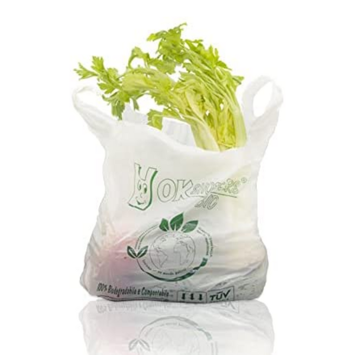 Buste Shopper Biodegradabili e Compostabili Bianche – Confezione da 500 Pezzi