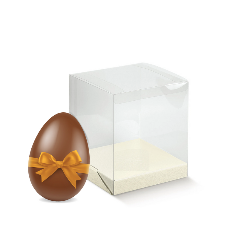 10pz Scatole trasparenti porta uovo di Pasqua base effetto pelle