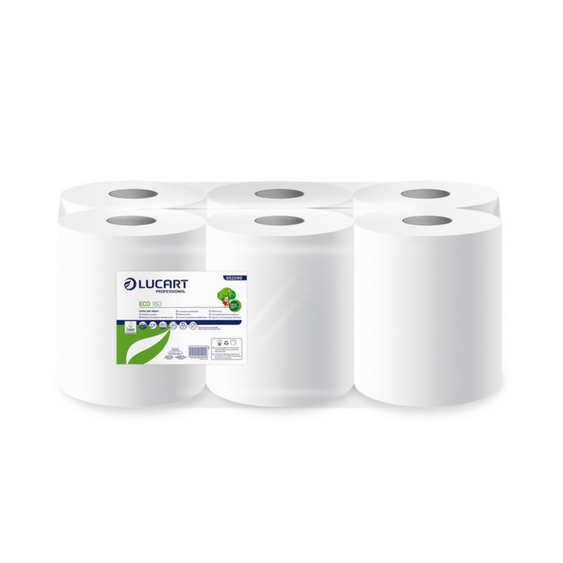 6pz Asciugamani Lucart eco180 multiuso 100% carta riciclata