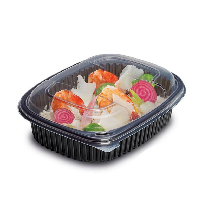 40pz Contenitori monouso per alimenti neri 100% riciclabili