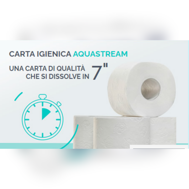 Carta Igienica anti intasamento Aquastream Lucart 2 veli - 811B70J