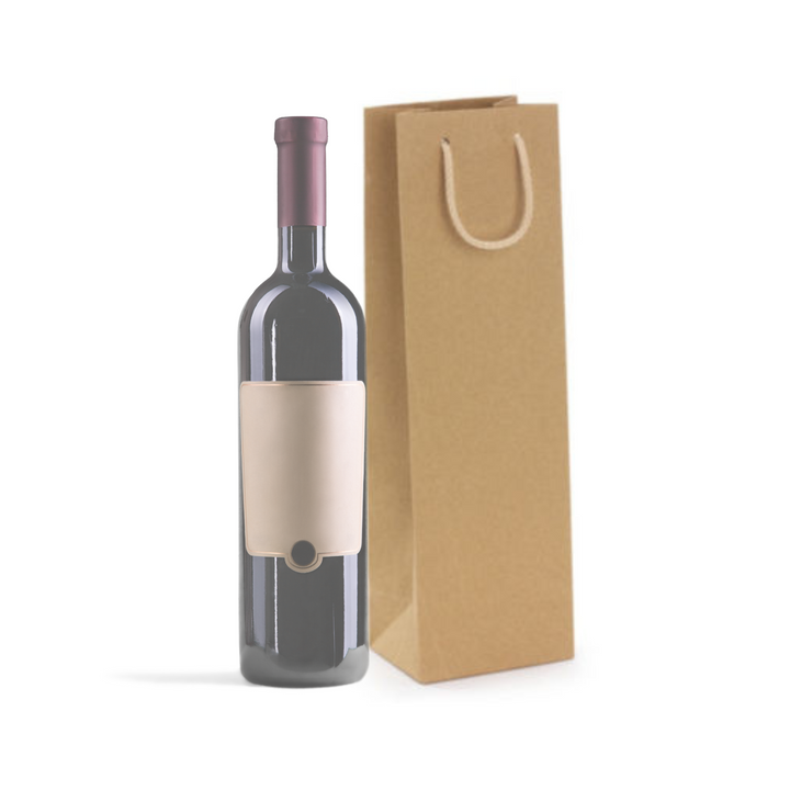 Sacchetti Portabottiglie Avana - Eleganti e Pratiche Buste in Carta Kraft