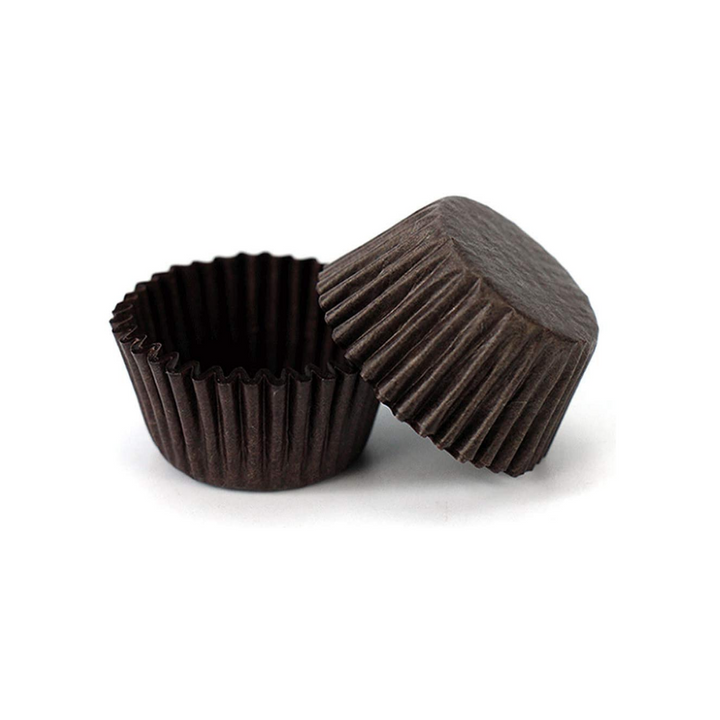 Pirottini stampi cottura rotondi marroni per bignè e dolci