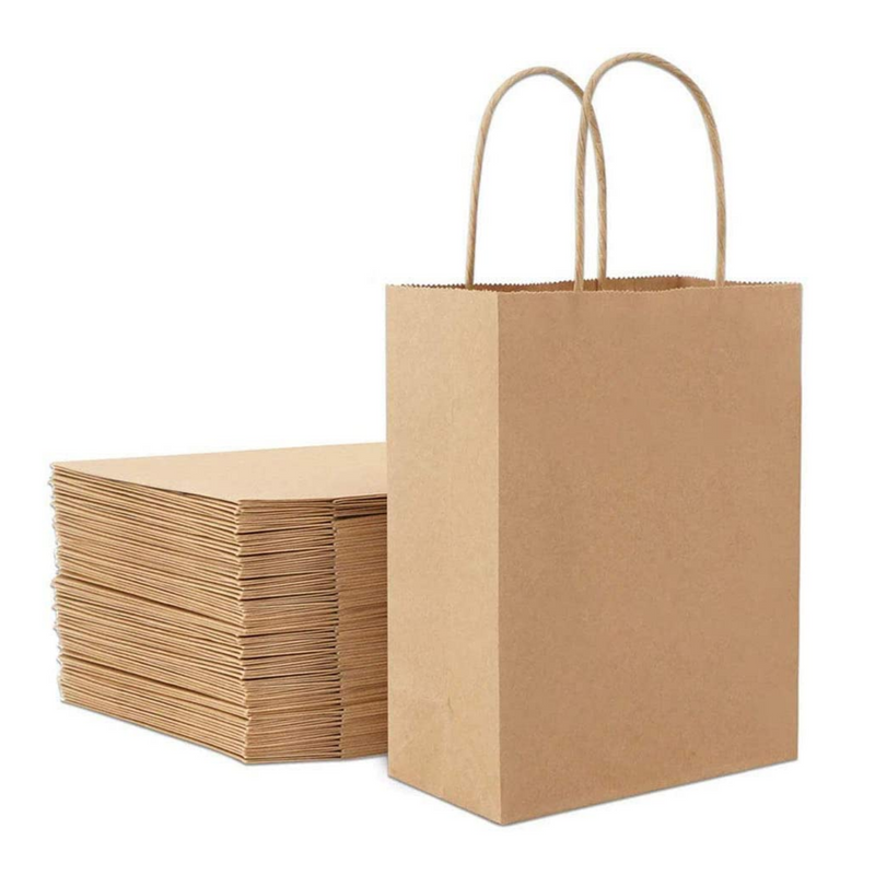 Sacchetti in carta kraft riciclata Avana manico ritorto
