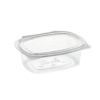 50pz Vaschette quadrate trasparenti per alimenti con coperchio incernierato in PET