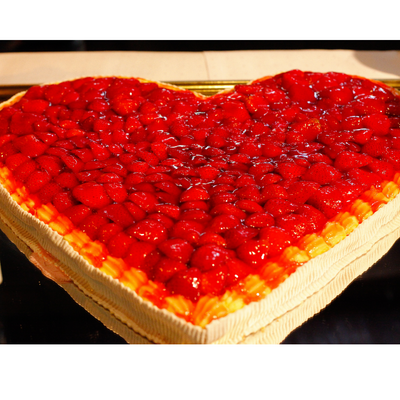 Sottotorta forma Cuore rosso e bianco double face - 25pz