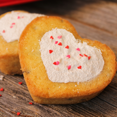 Sottotorta forma Cuore rosso e bianco double face - 25pz