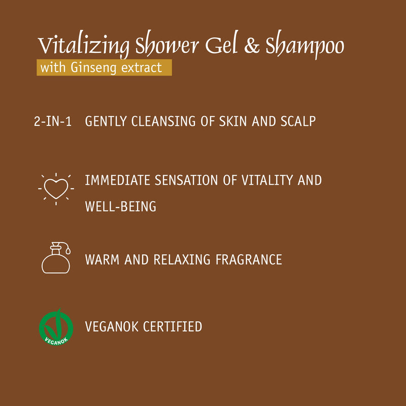 Doccia Shampoo Prija vitalizzante al ginseng Gfl - 380ml