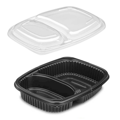 40pz Contenitori monouso per alimenti neri 100% riciclabili