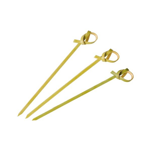 Spiedini con Nodo in Legno di Bamboo – Eleganza e Sostenibilità per i Tuoi Aperitivi