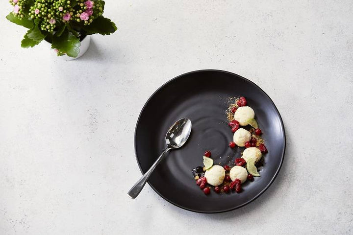1pz Piatto Gourmet tondo in melamina Nero