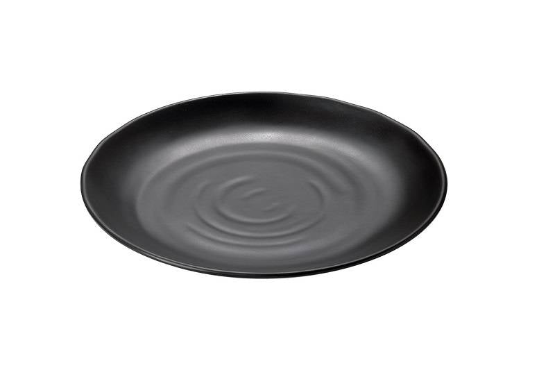 1pz Piatto Gourmet tondo in melamina Nero
