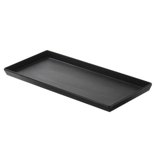1pz Vassoio rettangolare in melamina Nero