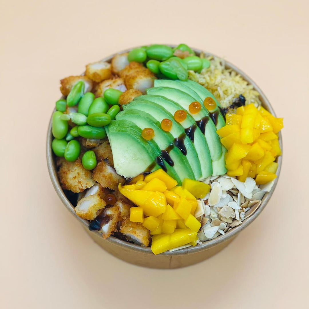 50pz Contenitore Poke e Insalata in Carta Kraft avana