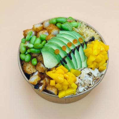 50pz Contenitore Poke e Insalata in Carta Kraft avana
