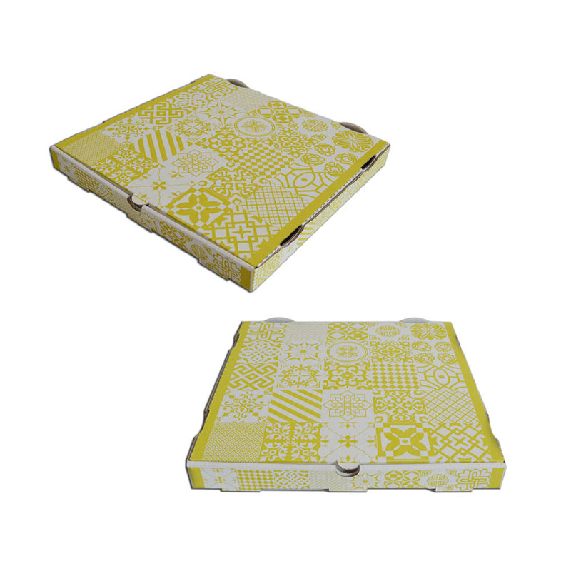 100pz Scatole Pizza in cartone rigido modello Americano 33x33cm h3,5