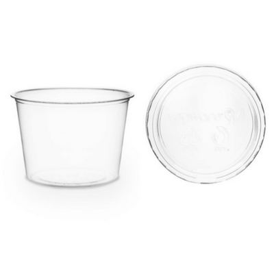 100pz coppette porta salse in PET cristal