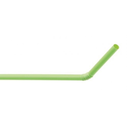 Cannucce con Snodo Verdi in PLA Biodegradabile – Incartate Singolarmente (24 cm, 400 Pezzi)
