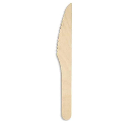 100pz Coltelli in Legno di Betulla 16cm