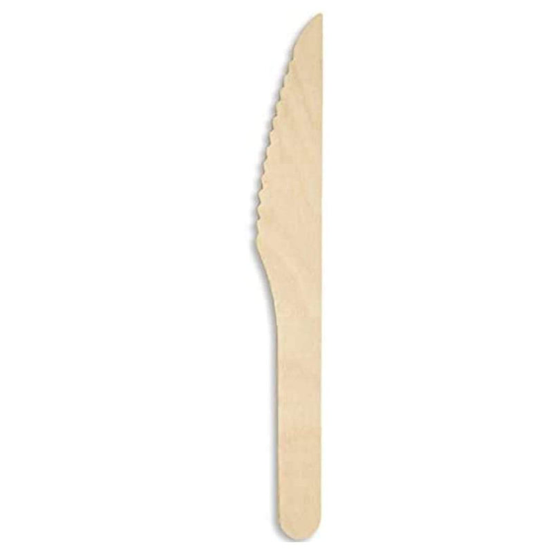 100pz Coltelli in Legno di Betulla 16cm