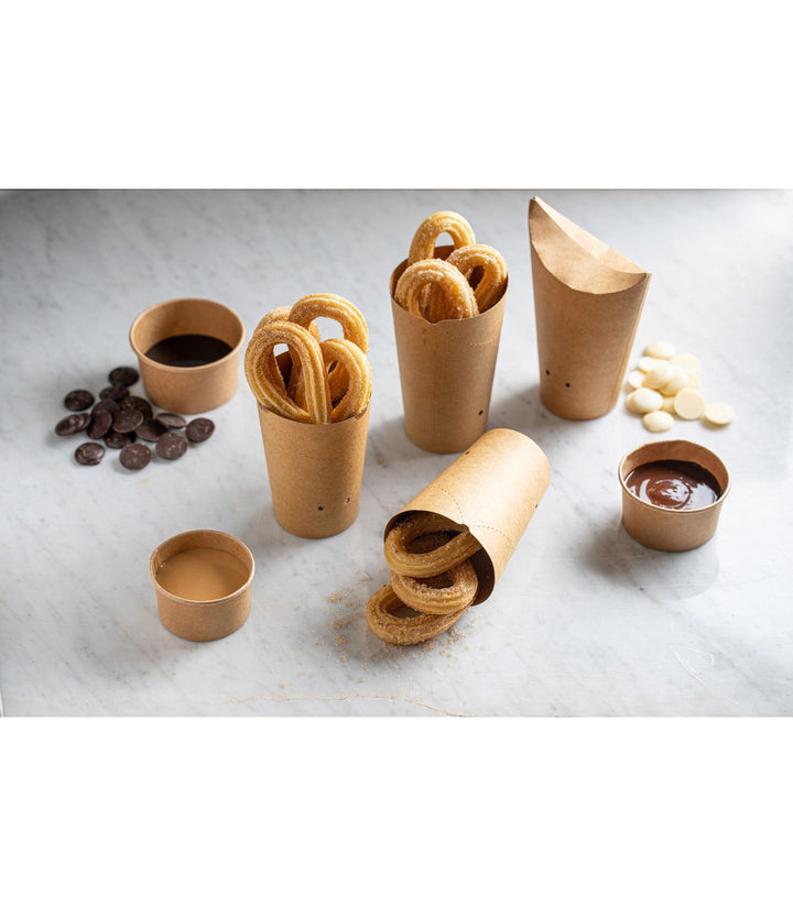 Coppette Gelato in Cartoncino Avana Riciclabili – Confezione da 50 Pezzi