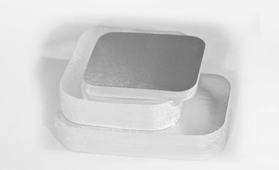 100pz Coperchi per contenitori alluminio Bordo L