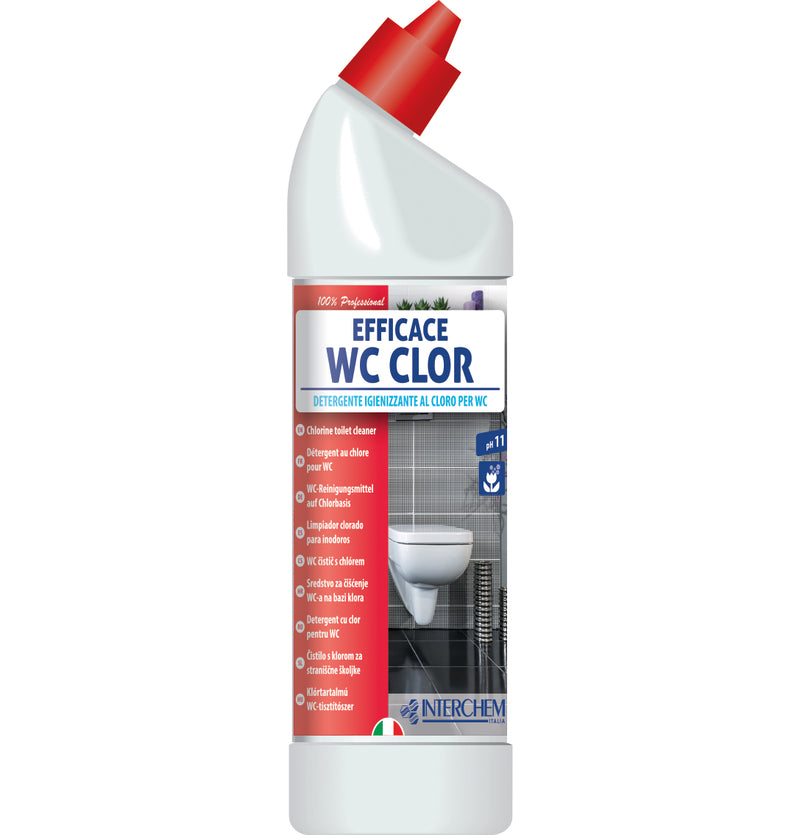 Detergente sanificante al cloro per WC Interchem 750ml