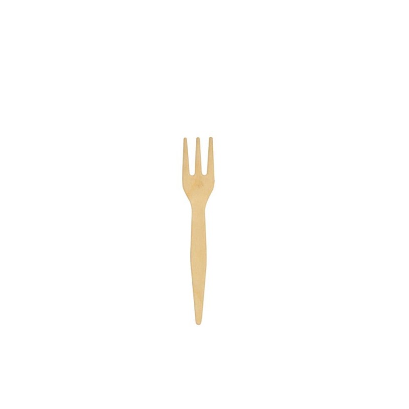 250pz Forchettine finger food in legno tre punte 8,5cm
