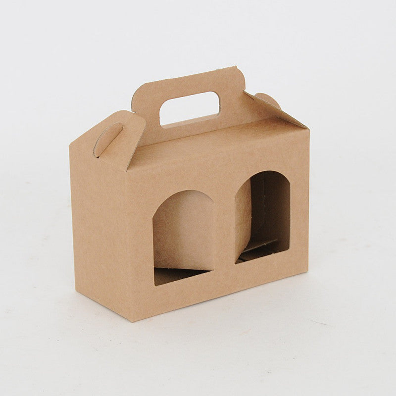 1pz Scatola porta vasetti contenitori in cartoncino avana