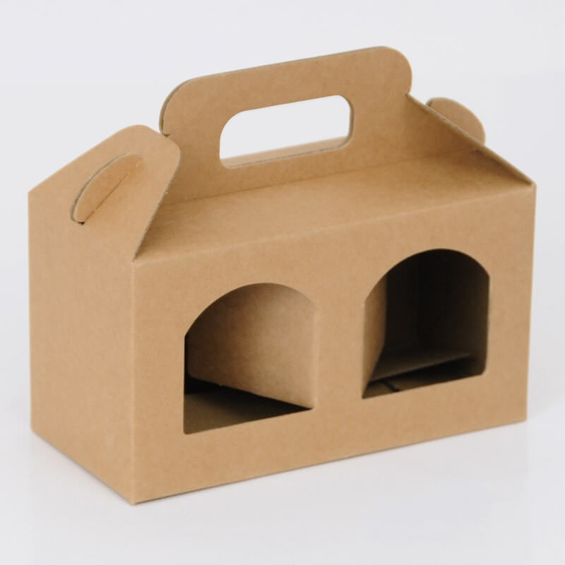 1pz Scatola porta vasetti contenitori in cartoncino avana