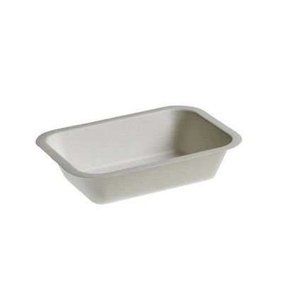 25pz Vaschette per alimenti in polpa di cellulosa 17x12cm