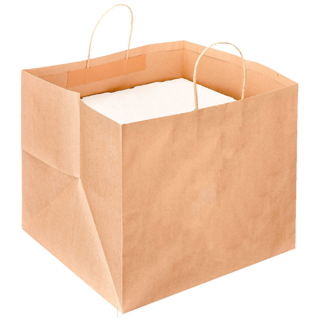 100pz Shopper Asporto Pizze carta kraft Avana 33x33cm
