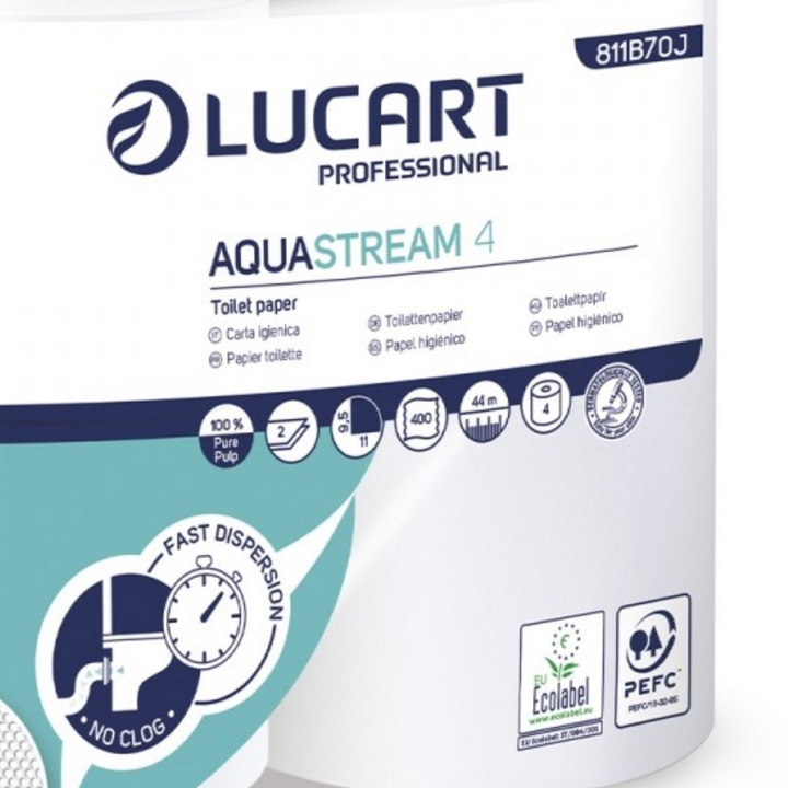 Carta Igienica anti intasamento Aquastream Lucart 2 veli - 811B70J
