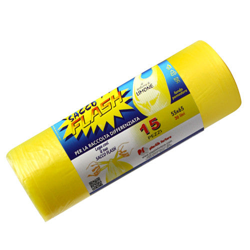 Sacchi Profumati per raccolta differenziata con manici 55x68cm - 15 pezzi