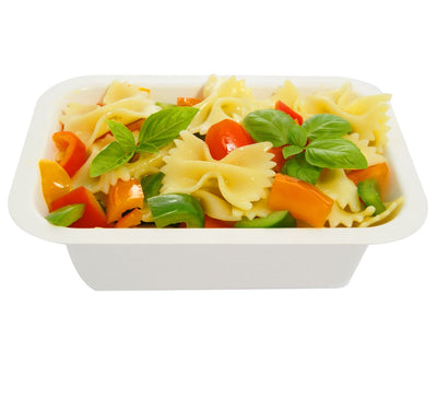 25pz Vaschette per alimenti in polpa di cellulosa 17x12cm